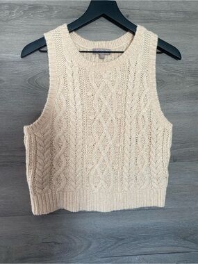 J. Crew Cropped Cable Knit Sweater Shell